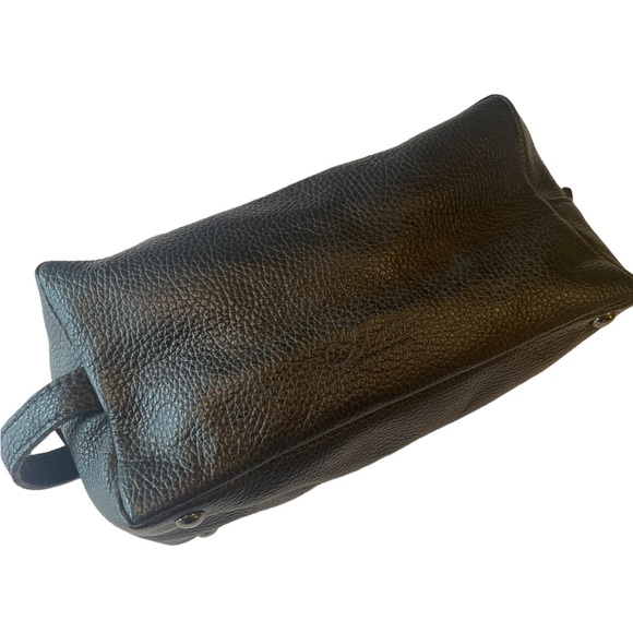 Massei Black Leather Men’s Toiletry Bag Made in Italy - Picture 9 of 9